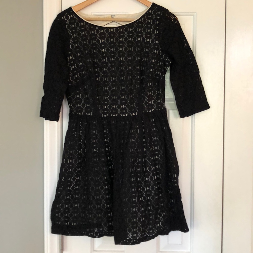 Lilly Pulitzer Longsleeve Black Mini with Key Back